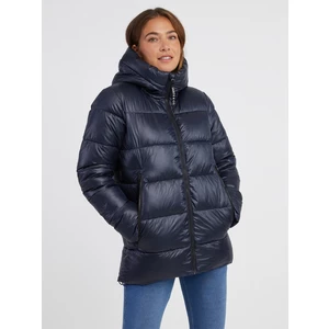 Women's winter quilted jacket SAM 73 Jules dark blue