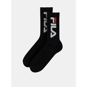 Fila Súprava 2 párov vysokých ponožiek unisex Calza F9598 Čierna