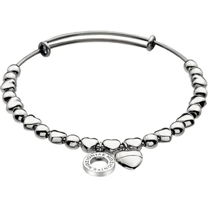 Hot Diamonds Ocelový náramek Emozioni Silver Heart Bangle DC094