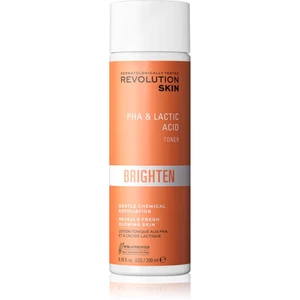 Revolution Skincare Brighten PHA & Lactic Acid jemné exfoliační tonikum pro suchou a citlivou pokožku 200 ml