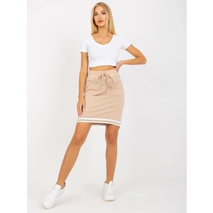 Beige skirt Och Bella OB-035.beige