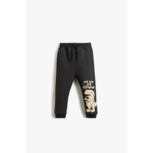 Koton Dinosaur Print Jogger Sweatpants with Tie Waist