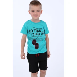 Boys' T-shirt with mint print