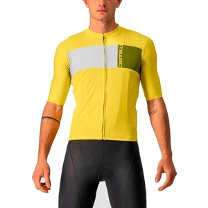 Castelli Prologo 7 Jersey Passion Fruit/Ivory-Avocado Green L