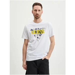 White Men's T-Shirt Guess Blurri - Men