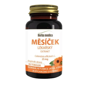 Herba medica Měsíček lékařský Calendula extrakt 250mg, 80 měkkých tobolek