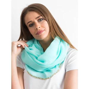 Mint scarf with a chain