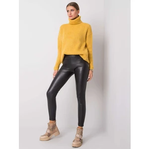 Leggings in pelle da donna Fashionhunters Leather