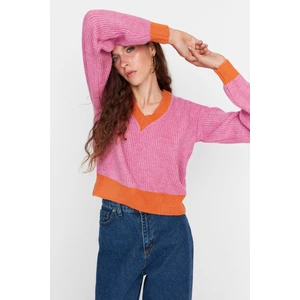 Trendyol Sweater - Pink - Regular fit