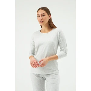 Dagi Pajama Top - Gray - Plain