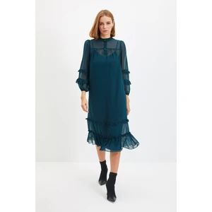 Trendyol Green Ruffle Detailed Dress