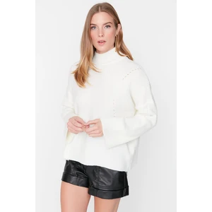 Trendyol Sweater - Ecru - Regular fit