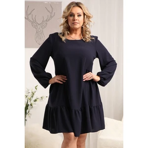 Karko Woman's Dress SA871 Navy Blue