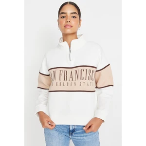 Trendyol Sweatshirt - Ecru - Regular fit