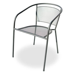 Czarny metalowy fotel ogrodowy – Rojaplast
