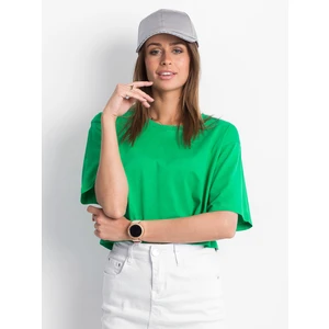 Green women´s short t-shirt