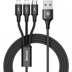 Baseus Cable Rapid Series 3v1 USB/Lightning/Micro 3A 1.2m