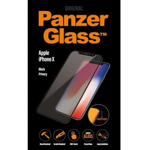 Temperált védőüveg PanzerGlass magán szűrővel Apple iPhone X/Xs, fekete