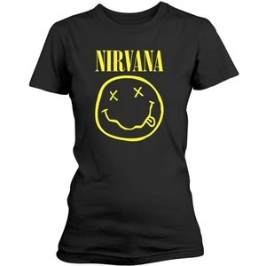 Nirvana Tričko Smiley Logo Černá S