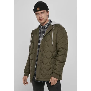 Quilted Hooded Jacket Dark Olive