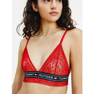 Červená dámská krajková podprsenka Tommy Hilfiger Triangle Bralette