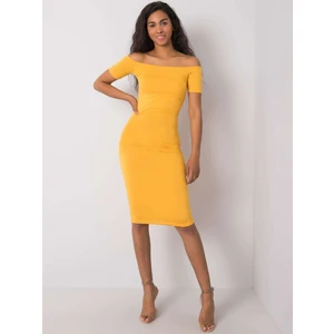 RUE PARIS Women's dark yellow dress