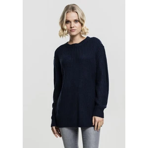 Ladies Basic Crew Sweater navy