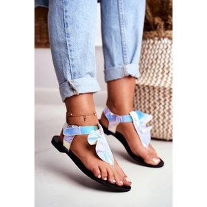 Lu Boo Reflective Sandals Japanese Velcro Lottie