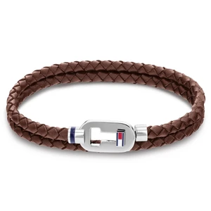 Tommy Hilfiger Dvojitý hnědý kožený náramek 2790385