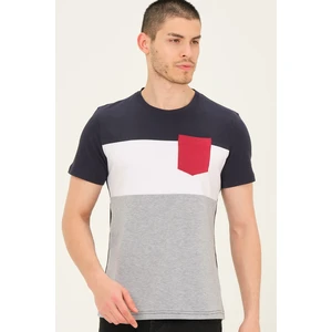 T8592 DEWBERRY MEN'S T-SHIRT-LACİVERT