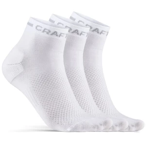 Ponožky CRAFT CORE Dry Mid 3 páry  bílá  37-39