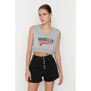 Trendyol Black Front Buttoned Denim Shorts