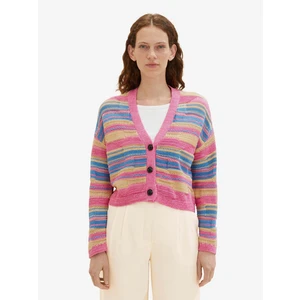 Pink Women Striped Sweater Tom Tailor - Women