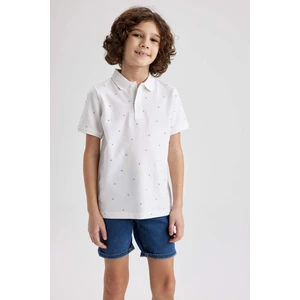 DEFACTO Boy Regular Fit Polo Neck Pique Short Sleeved Polo T-Shirt