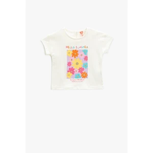 Koton Baby Girl Ecru T-Shirt