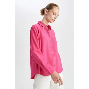 DEFACTO Regular Fit linen Long Sleeve Shirt