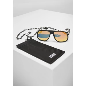 107 Retro blk/yellow chain sunglasses