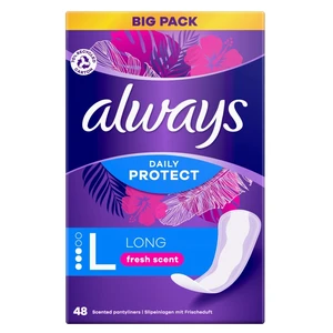 Always Daily Protect Long Fresh Scent slipové vložky s parfemací 48 ks