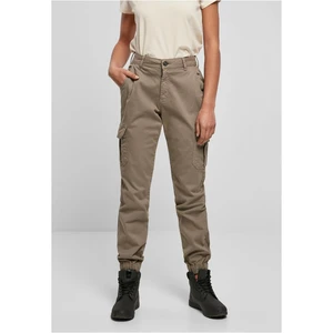 Women's Cargo High-Waisted Softtaupe Trousers