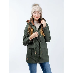 Women's reversible parka GLANO - khaki