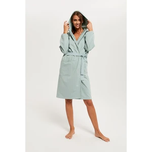 Karina women's long sleeve bathrobe - mint