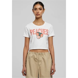 Peaches Cropped Tee White