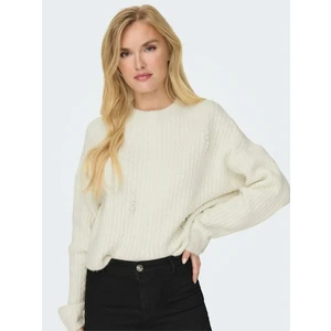 Women's cream sweater ONLY Marilla - Women