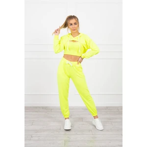 3-piece cotton set yellow neon