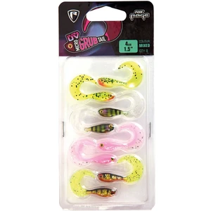 Fox rage gumová nástraha uv micro grub tail mixed colour pack 4 cm 8 ks