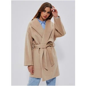 Beige Women's Coat with Moodo Binding - Women