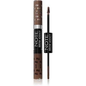 Note Cosmetique Brow Addict Tint and Shaping Gel gél na úpravu obočia 02 Light Brown 2x5 ml