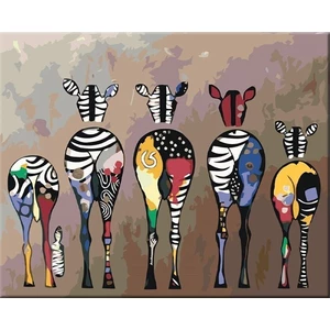 Zuty Painting by Numbers Herd of Zebras
