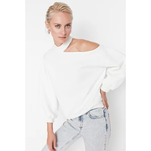 Trendyol Sweatshirt - White - Relaxed fit