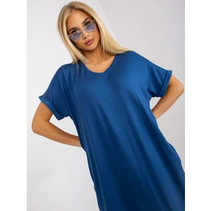 Dark blue oversize cotton dress OH BELLA